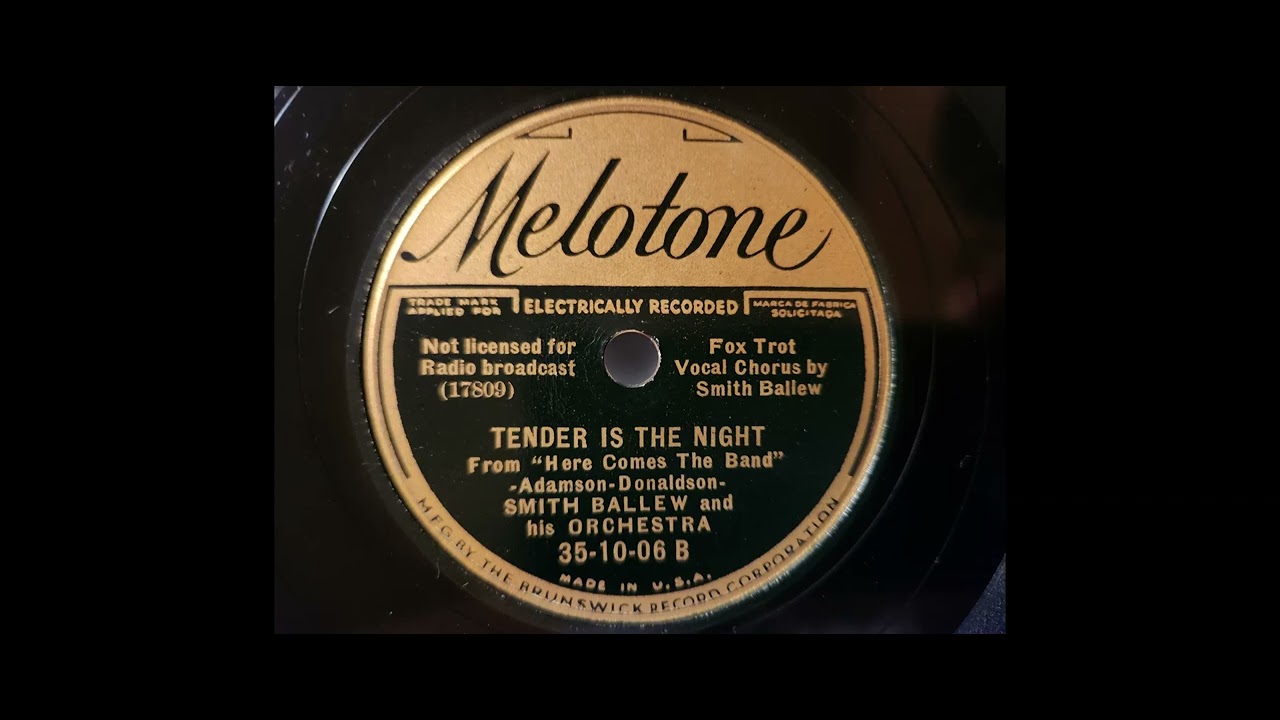 TENDER IS THE NIGHT - SMITH BALLEW'S ORCHESTRA -1930's Dime Store ROMANTIC Dance music - Moon Song!