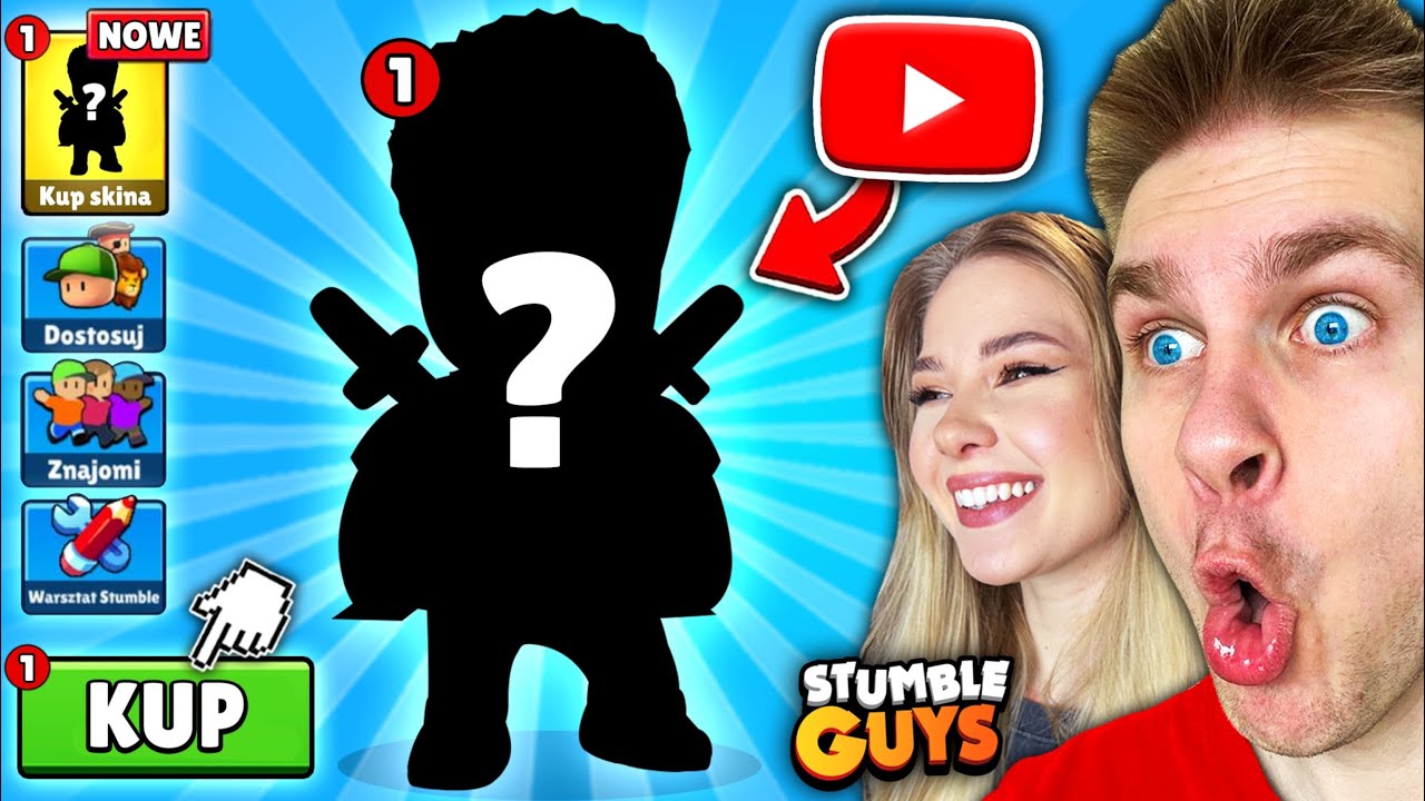 PIERWSZY SKIN *YOUTUBERA* ⚠️ jest DODANY (NA ZAWSZE) 🎥 i JUŻ go MAM z DZIEWCZYNĄ ✅ w Stumble Guys 😱