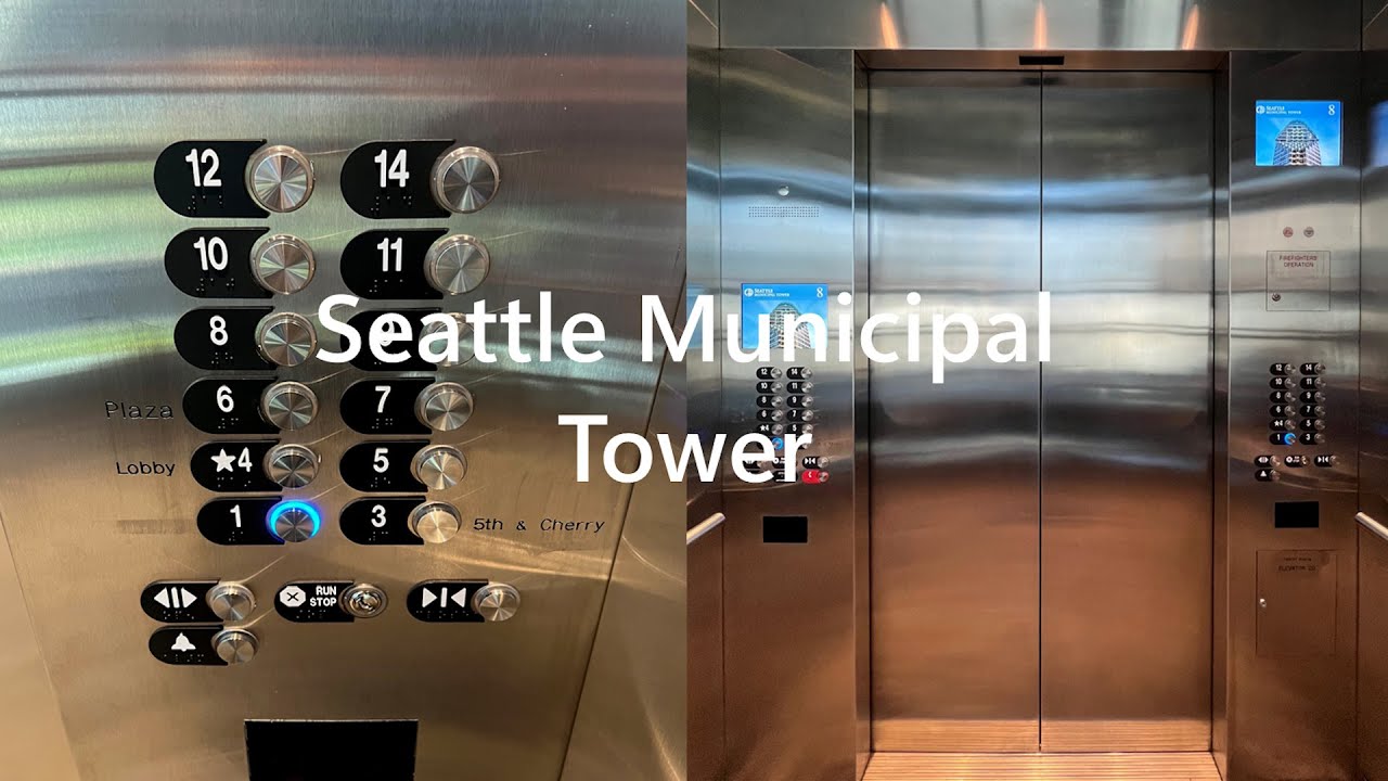 Nice OTIS Traction Scenic Elevators - Seattle Municipal Tower Garage - Seattle, WA
