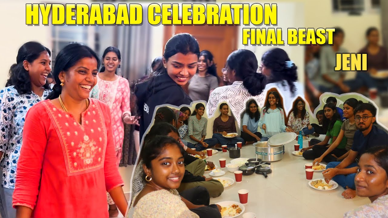 ஷெர்லின் விடுதி சீனியர்களோடு கொண்டாட்டம் //மெகா விருந்து //HOSTEL MATES CELEBRATION / VIRUNTHU//Jeni