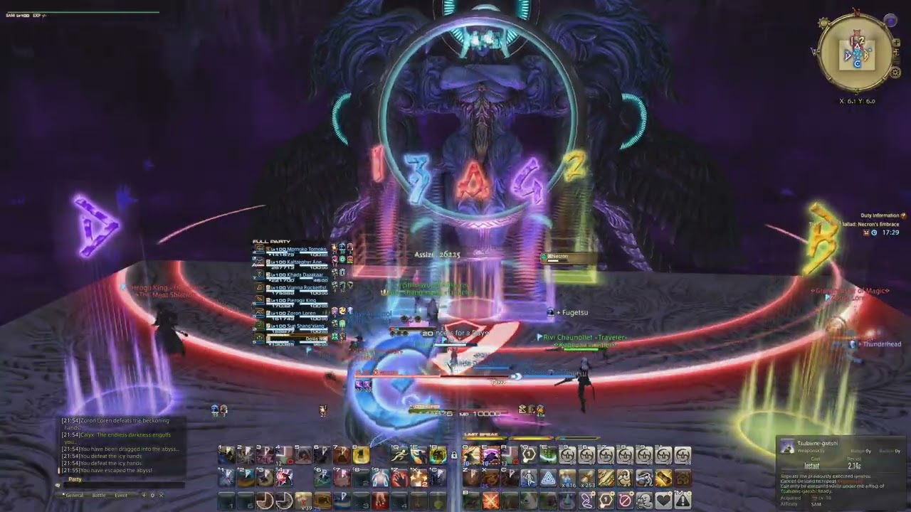 FFXIV Dawntrail 7.3 - The Minstrel's Ballad: Necron's Embrace (Extreme), my first clear, pug strats