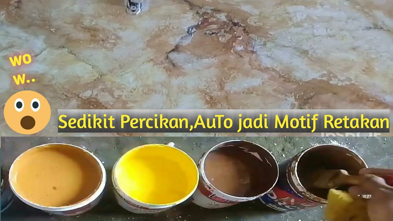 cara buat Motif Marmer,