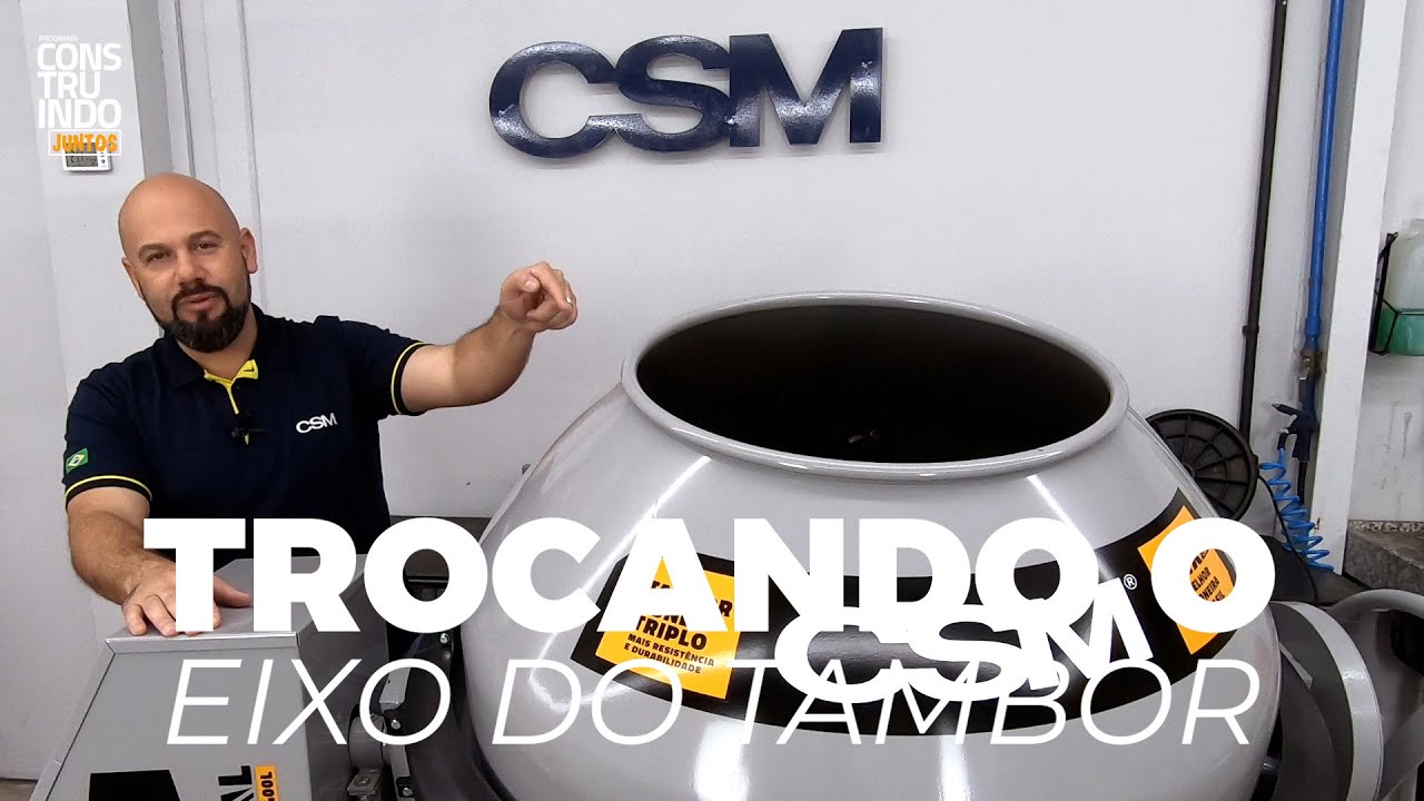Betoneira 400L CSM - Como Trocar o Eixo do Tambor