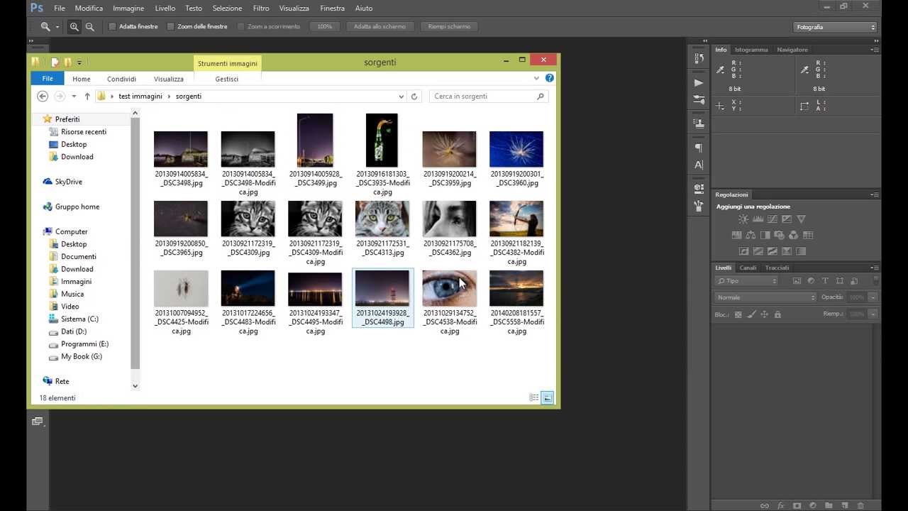 Photoshop - Come modificare pi&ugrave; foto contemporaneamente