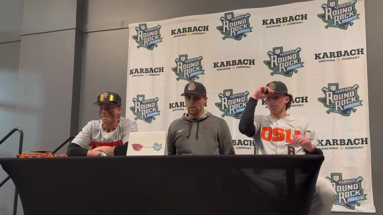 Oregon State's post game press conference after the Beavers' win over Baylor