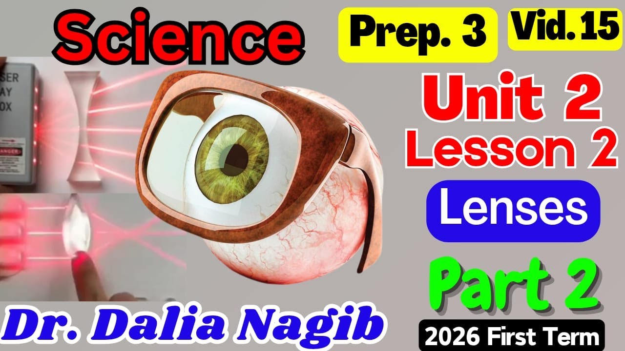 𝐒𝐜𝐢𝐞𝐧𝐜𝐞 𝐏𝐫𝐞𝐩 𝟑 𝐔𝐧𝐢𝐭 2 𝐥𝐞𝐬𝐬𝐨𝐧 2 Lenses  𝐏art  2  ساينس تالته اعدادي ترم اول