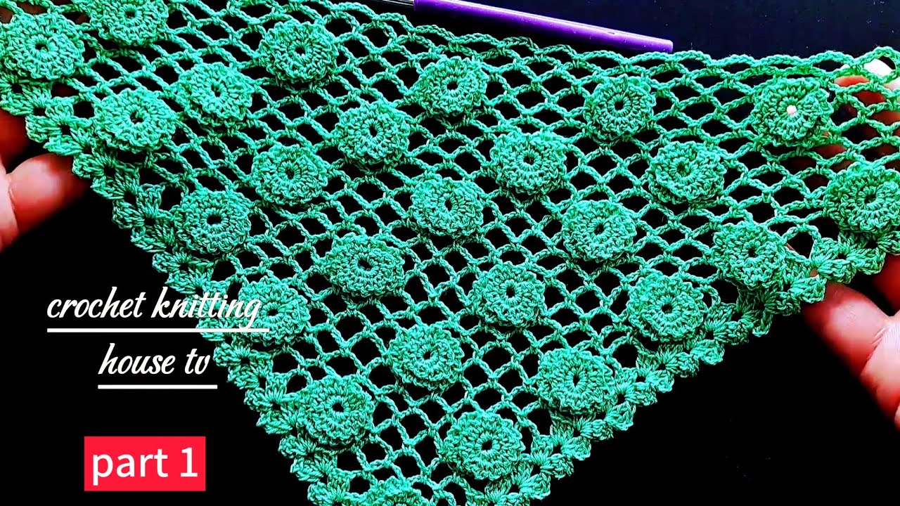 Crochet châle triangle élégant facile pour débutants étape par étape/easy crochet shawl 