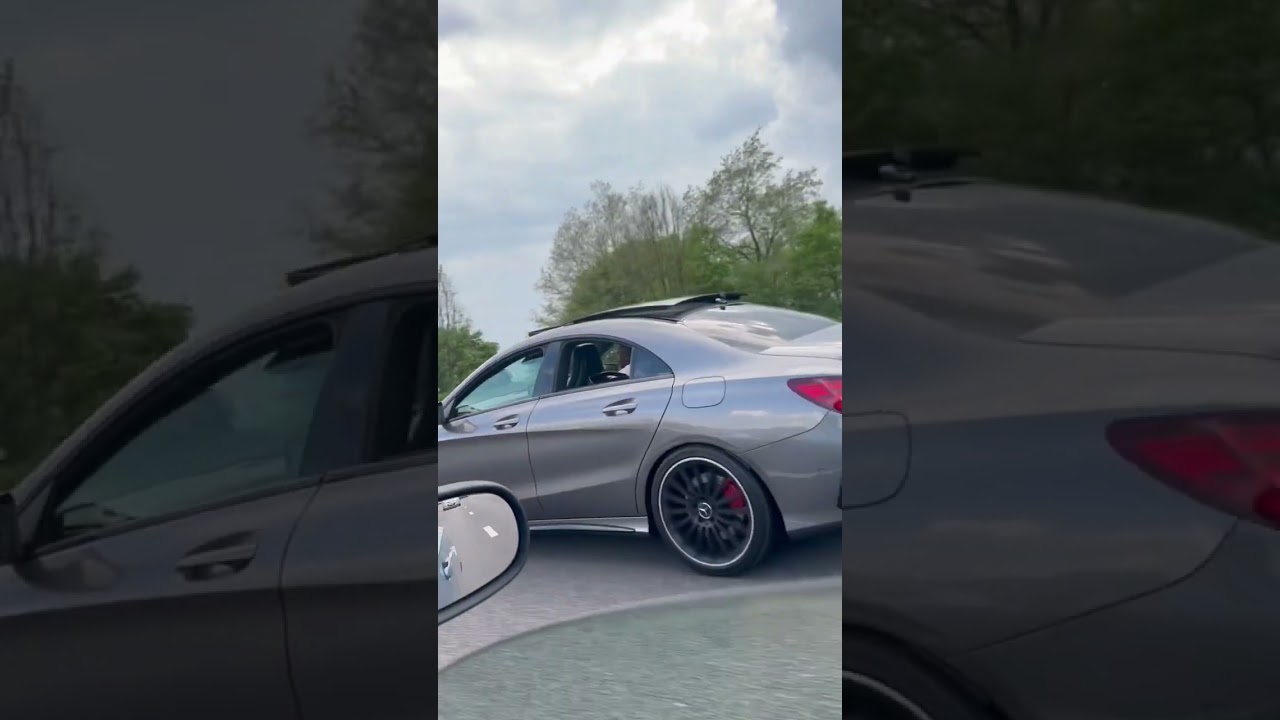 CLA 45 AMG drive by fitted with decat downpipe. Listen with headphones 🔊
