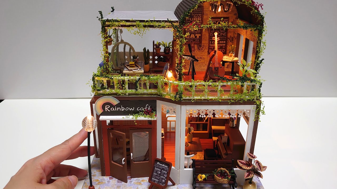 DIY Miniature  Dollhouse「Rainbow Cafe　M906B」ドールハウスキット「レインボウカフェ」