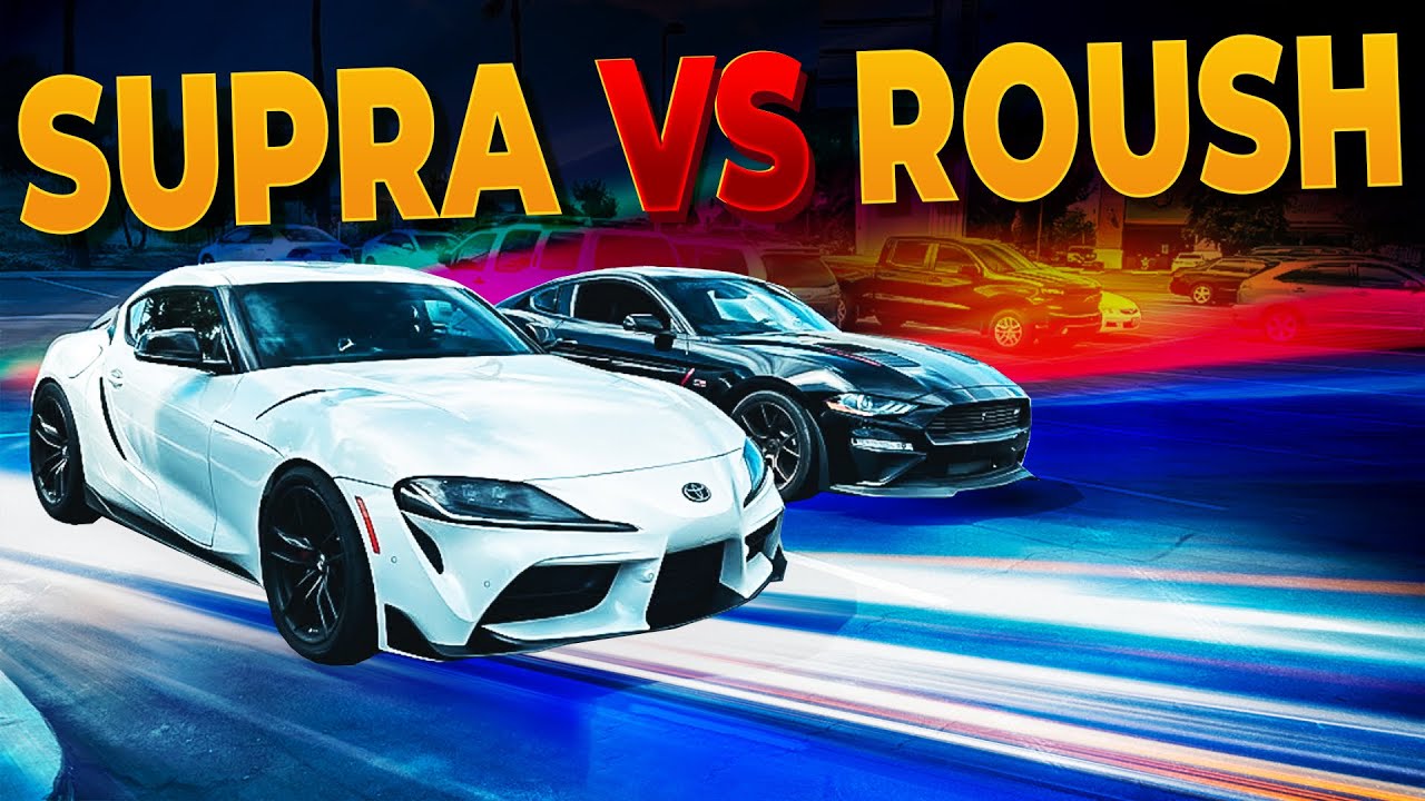 Roush Stage 3 Mustang vs Supra Street Race