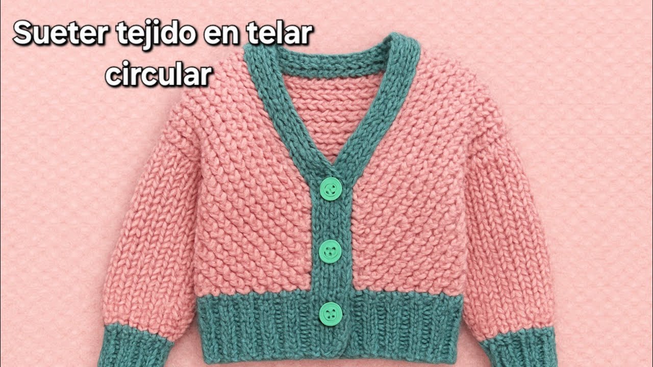 Cardigan tejido en telar circular paso a paso (Tutorial completo)