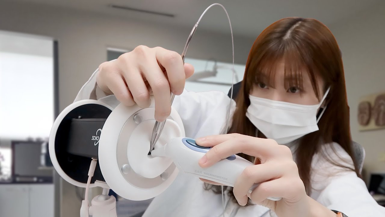 환자한테 독감 옮을까봐 몸사리는 돌직구 이비인후과 의사쌤 | 귓 속 열 내리기 치료 ASMR