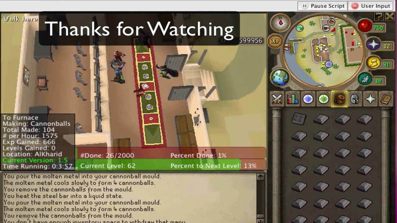 Runescape Money Making Guide 400k - 600k Hour! - Cannonballs!