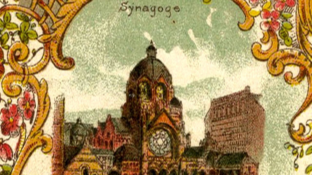 Głogów Glogau. Synagoga przed 1915