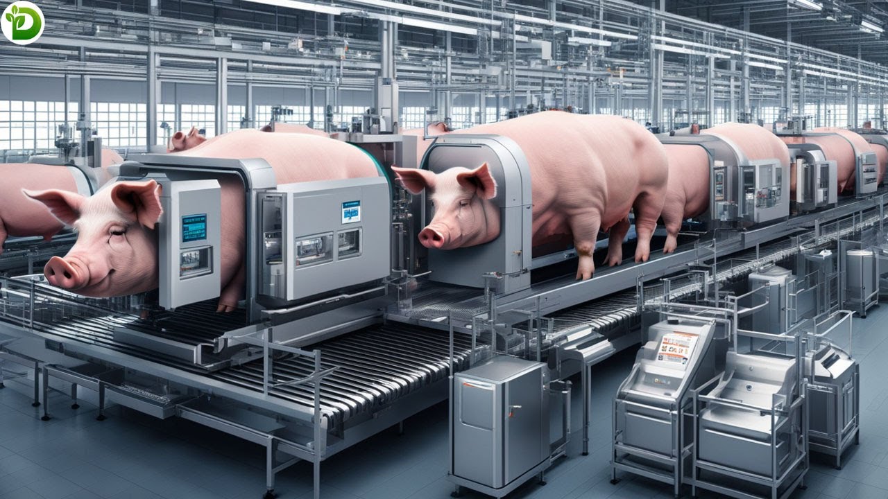 Amazing Pig Slaughterhouse - Modern Pig Processing Machine Using Advanced Technology 