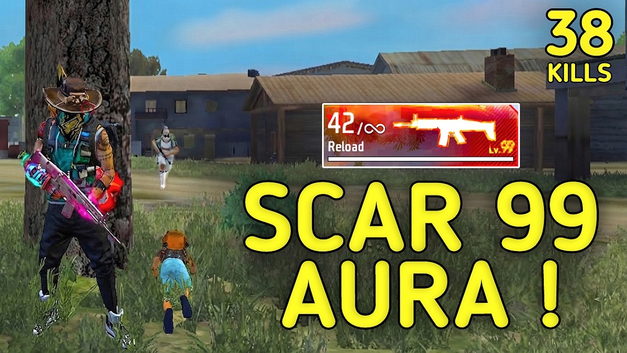 Новый SCAR 99-го уровня 🔥😱 !!! САМЫЙ ОПАСНЫЙ SCAR В FF ??? ||СОЛО ПРОТИВ ОТРЯДА ||90% ХЕДШОТ INTE...