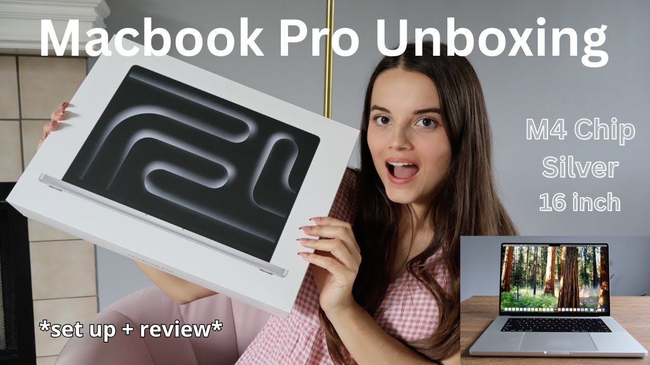 MacBook Pro Unboxing Setup and Review // M4 Chip, 16-inch, Silver