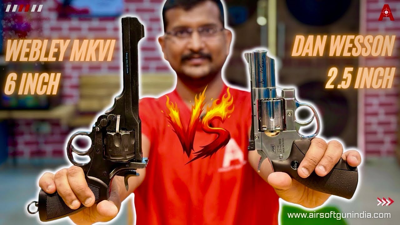 Webley 6” CO₂ Pellet Revolver vs Dan Wesson 2.5” BB Air Gun 