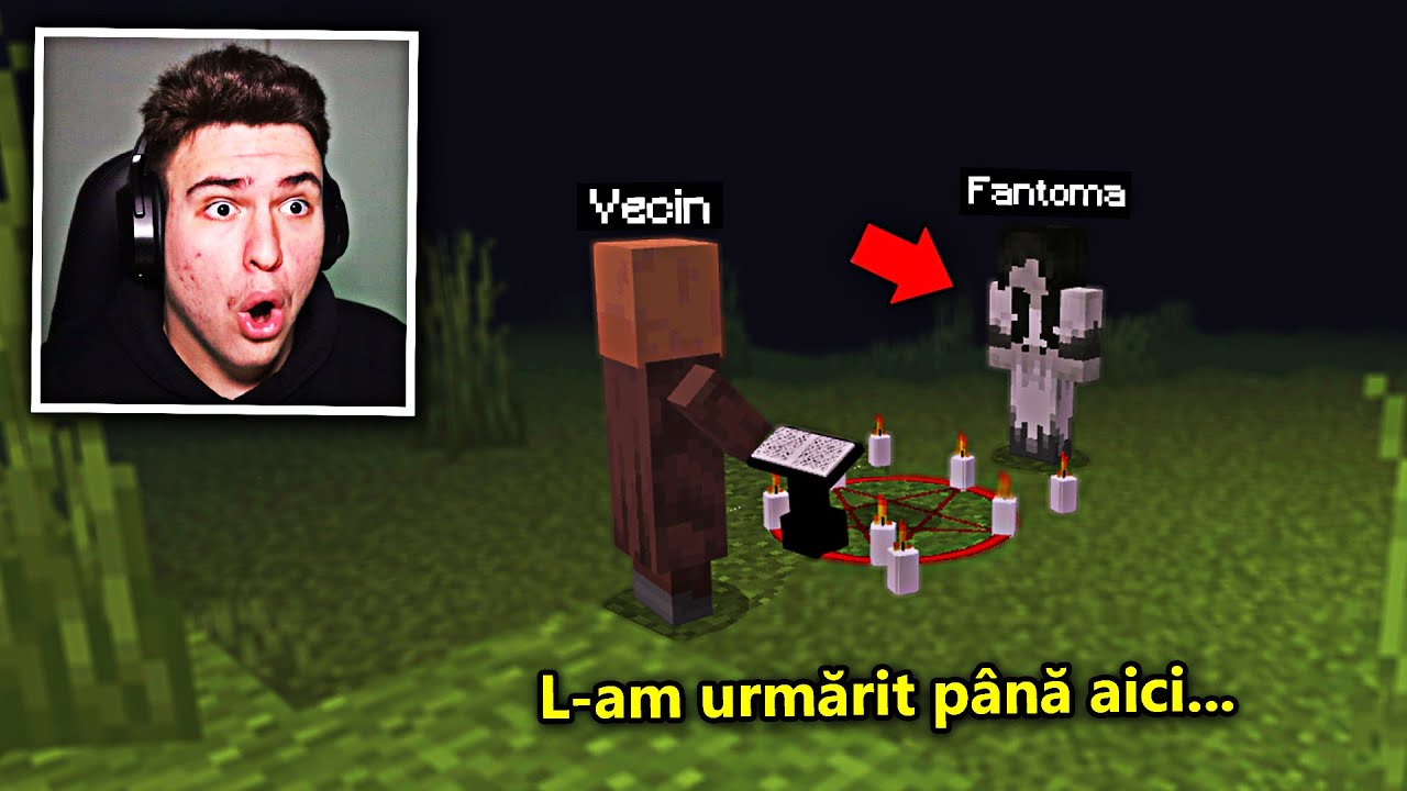 Vecinul meu dispare 2 ore în fiecare noapte.. așa că l-am urmărit ! (Minecraft)