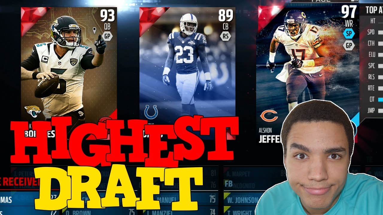 HIGHEST OVERALL TEAM DRAFT CHAMPIONS CHALLENGE- MADDEN 16