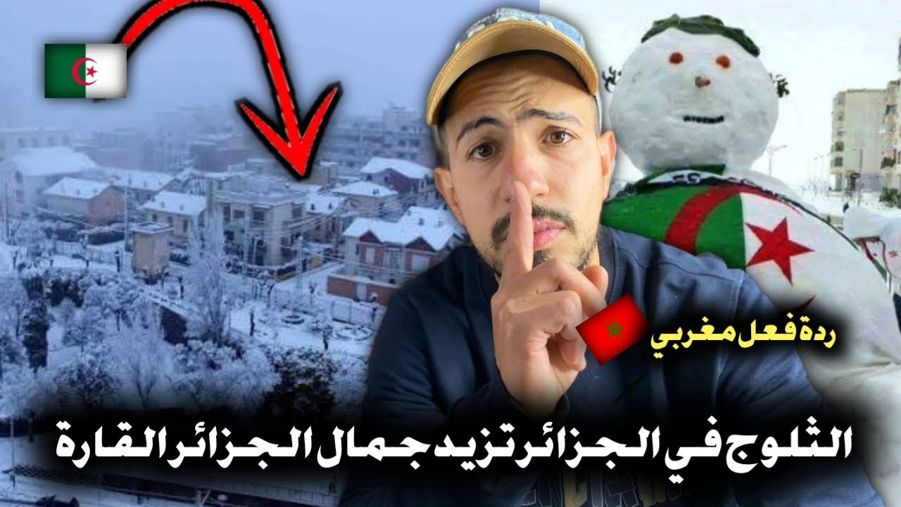 ردة فعل مغربي 🇲🇦 على التساقطات الثلجية في الجزائر 🇩🇿 تزيد جمالية لقارة الجزائر