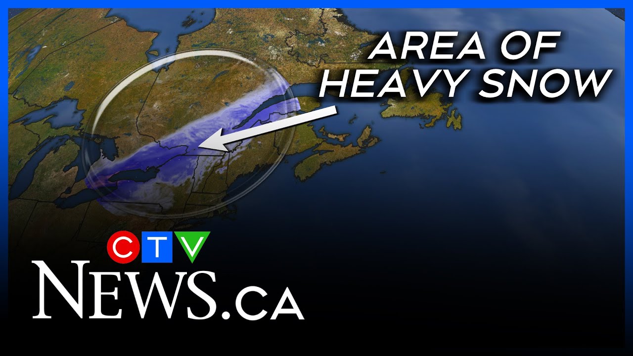 Heavy snow Ontario and Quebec, Maritimes in mild and rainy conditions