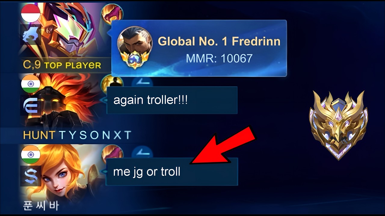 CAN I CARRY THIS 😭 I MET A TROLL FANNY IN MYTHICAL IMMORTAL! | TOP GLOBAL FREDRINN