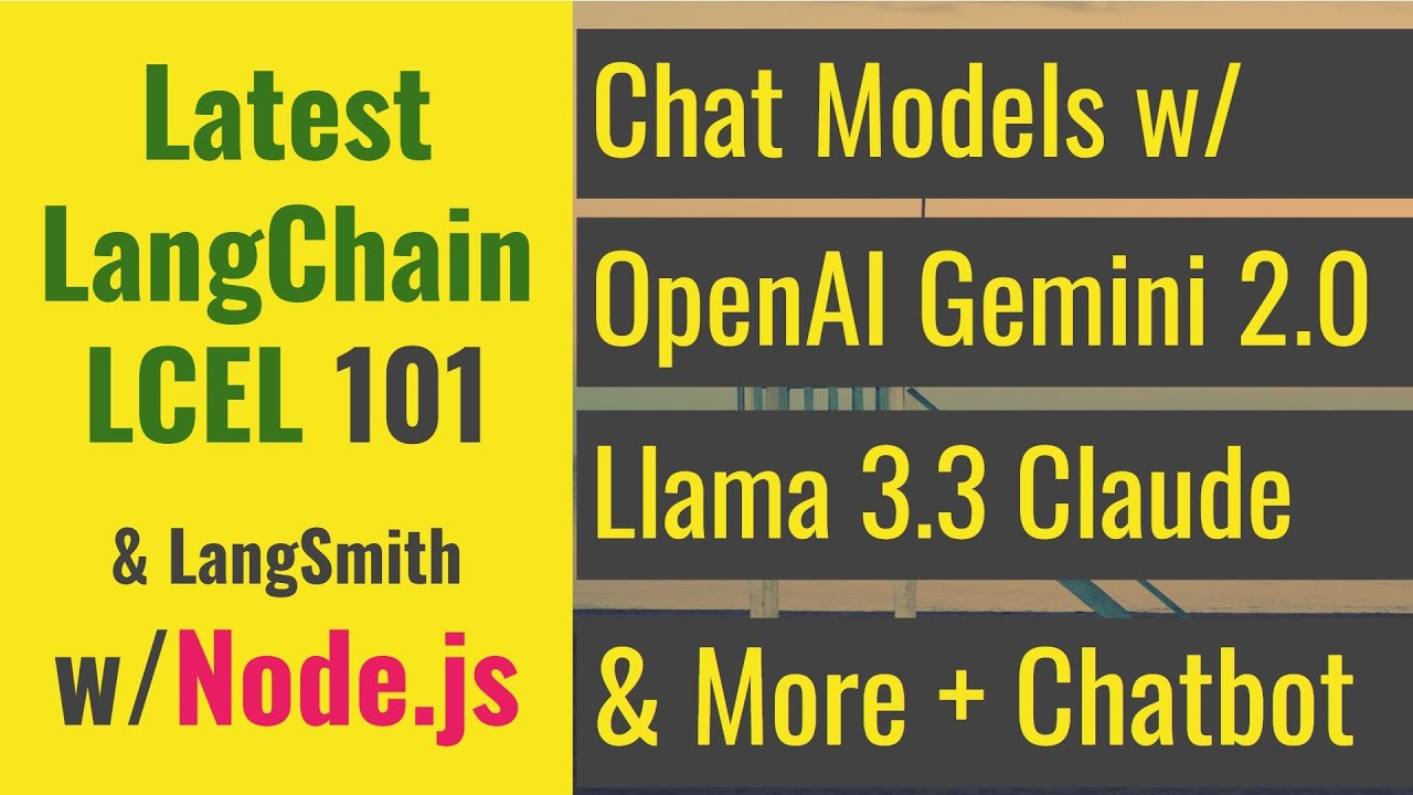 LangChain w Node.js 101 - Chat Models: Openai Anthropic Claude Llama 3.3 w Groq Gemini 2 - A Chatbot