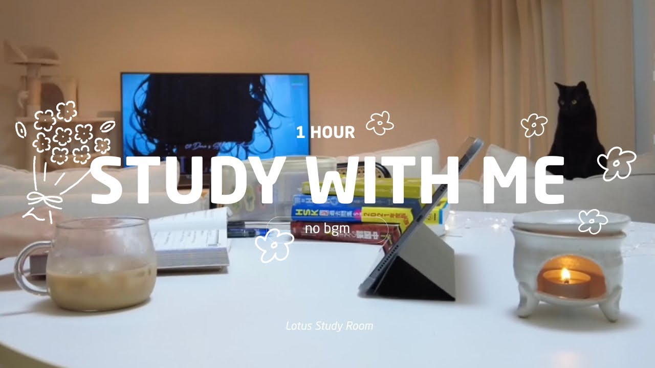 1 Hour Study With Me | Real Ambient Sounds | No Music