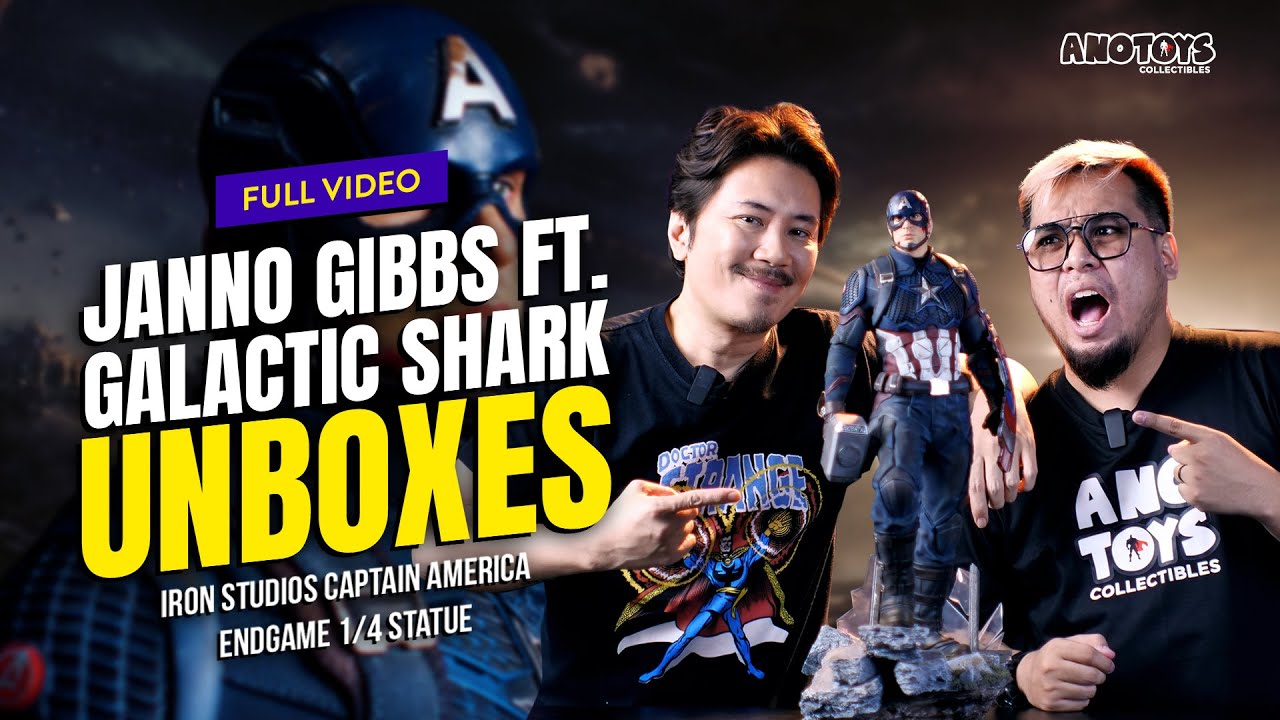 Janno Gibbs Ft. Galactic Shark Unboxes Iron Studios Captain America Endgame 1/4 Statue