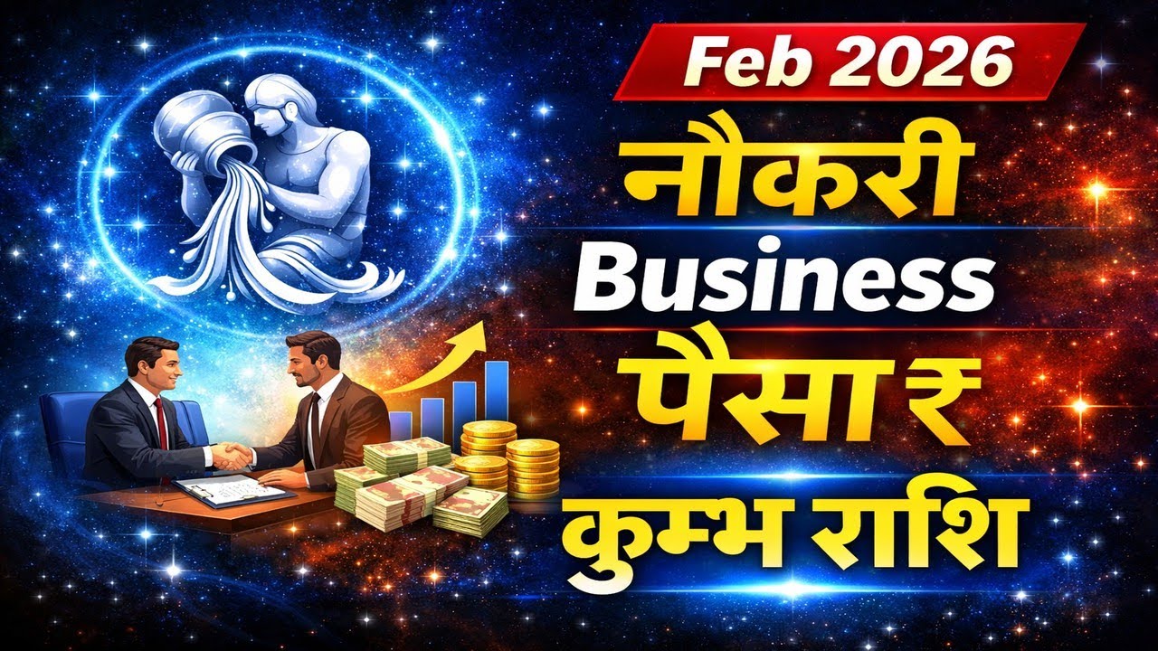 क्या है कुम्भ राशि के भाग्य में फरवरी 2026। ।कुम्भ राशि के लिए नौकरी, बिजनेस और पैसा।