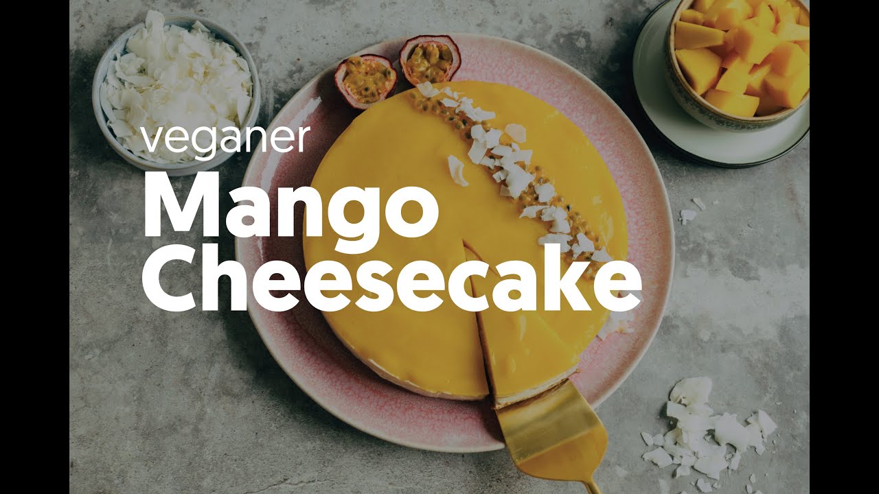 Mango Cheesecake Kuchen ohne Backen (&ouml;lfrei)
