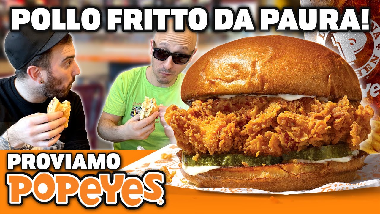 Mangiamo UN BOTTO di POLLO FRITTO DA PAURA! Proviamo POPEYES LOUISIANA KITCHEN!