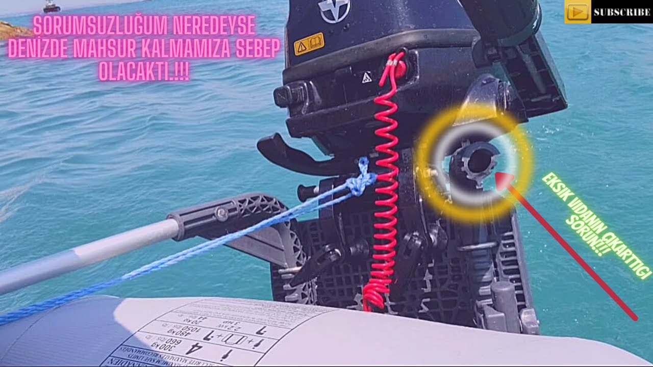 Şişme Bot ve Mangalda Adana Kebabı | Motor Montaj Kiti Kırıldı