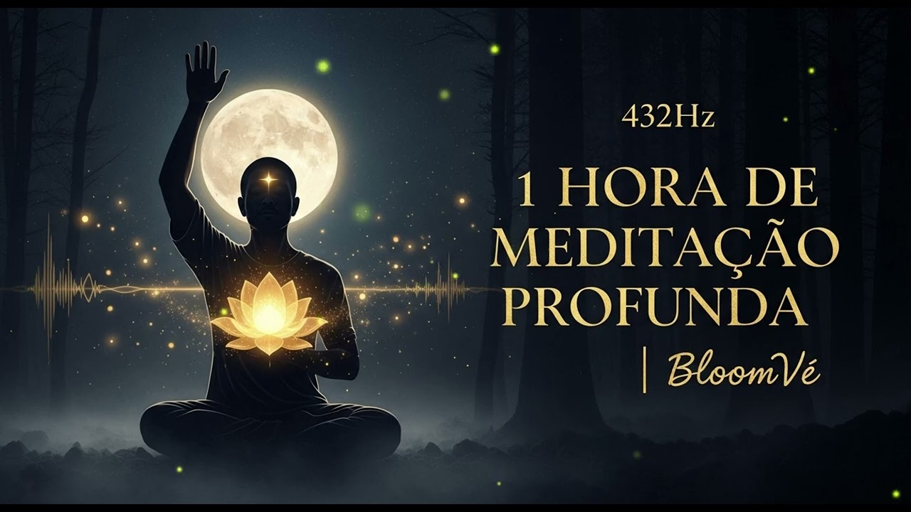 🌙432Hz - Medita&ccedil;&atilde;o Profunda | Elimine Bloqueios Mentais, Pensamentos Negativos, Estresse e Ansiedade