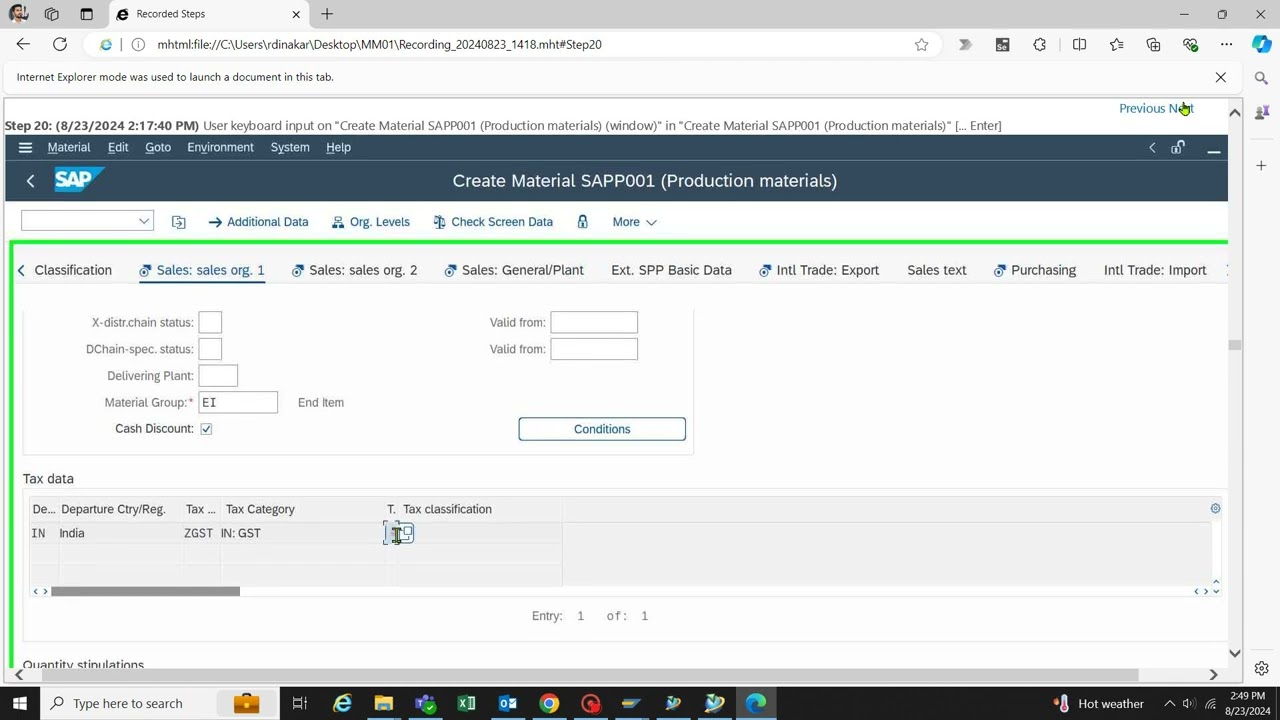 How to Create Materials in SAP Using MM01 : Step-by-Step Guide