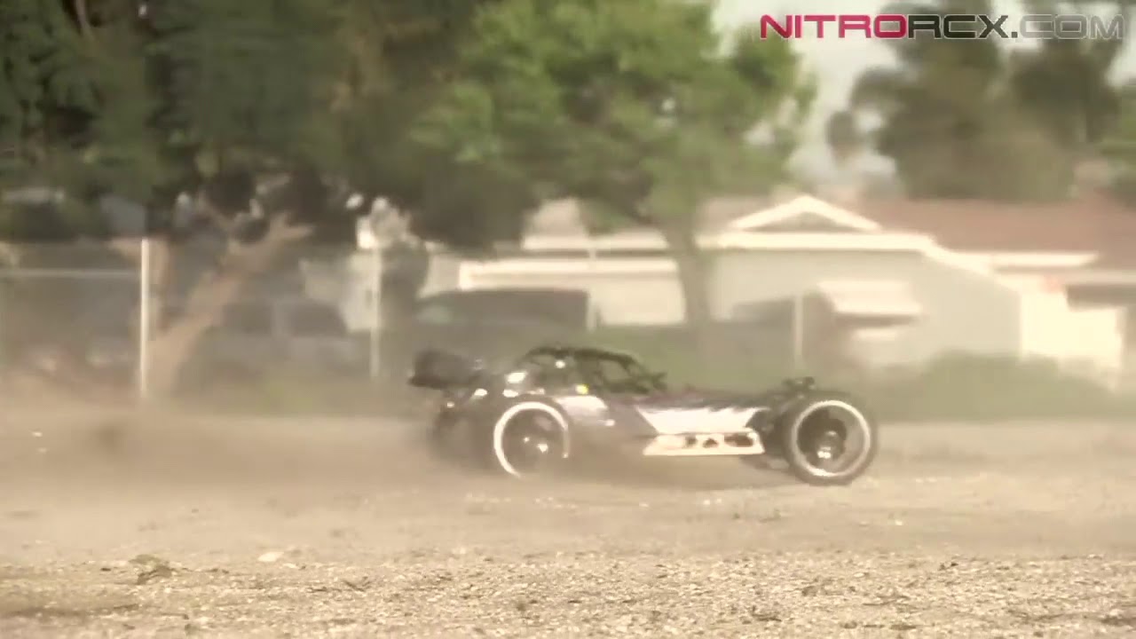 1/5 Exceed RC Buggy Barca 32cc Engine Gas Powered Off Road w/ Fail Safe RC Buggy In Action