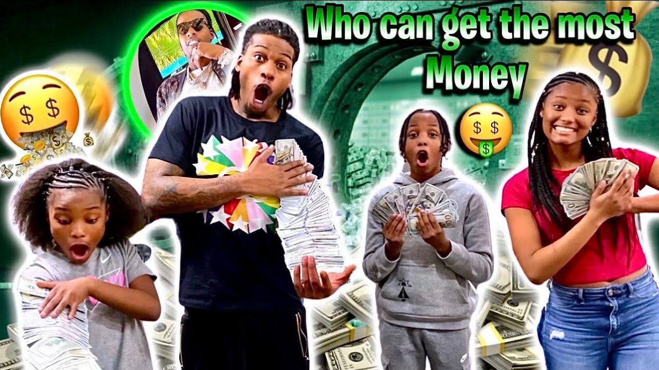 WHO CAN PICK UP THE MOST MONEY CHALLENGE!