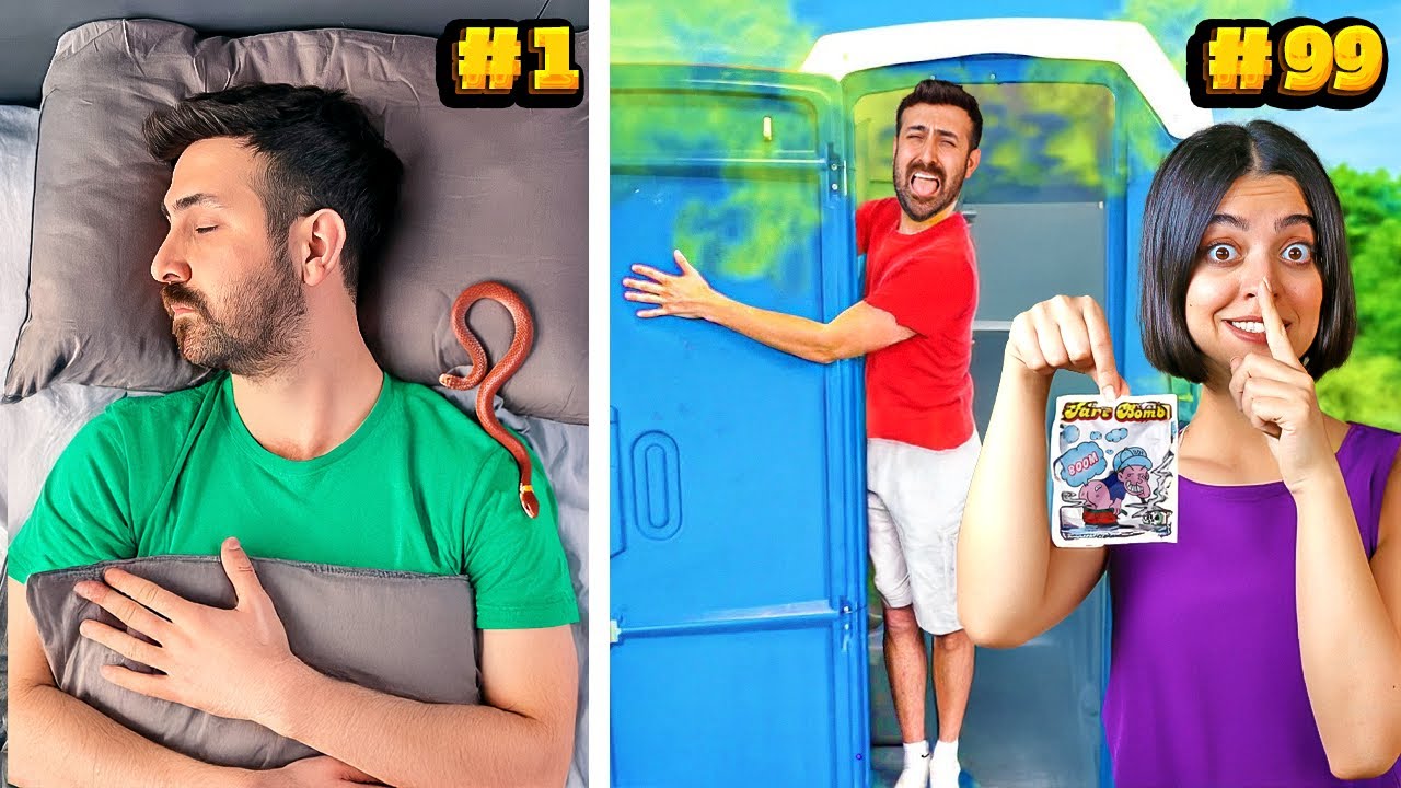۱۰۰ تا پرنک تو ۲۴ ساعت 😎 سینا پرپر شد