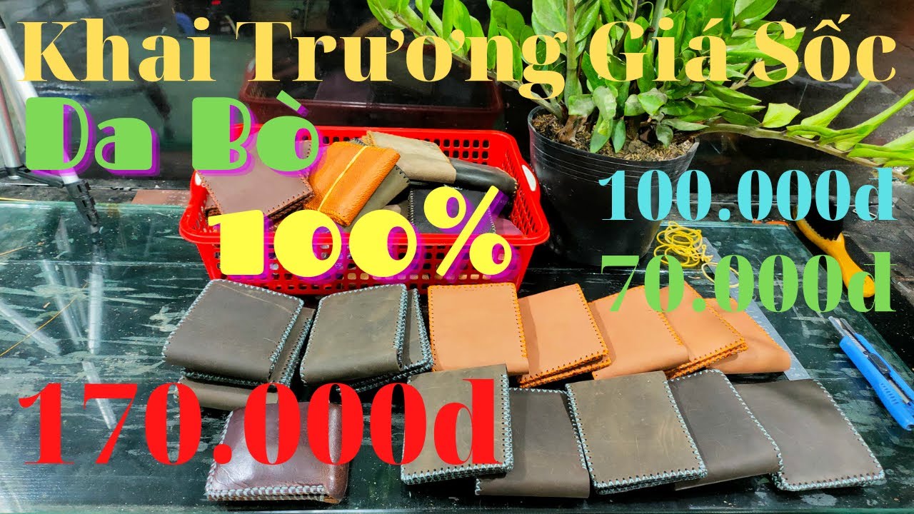 Cách phân biệt da bò thật, Bất Ngờ  Bóp da bò giá rẻ,70k đến 100k