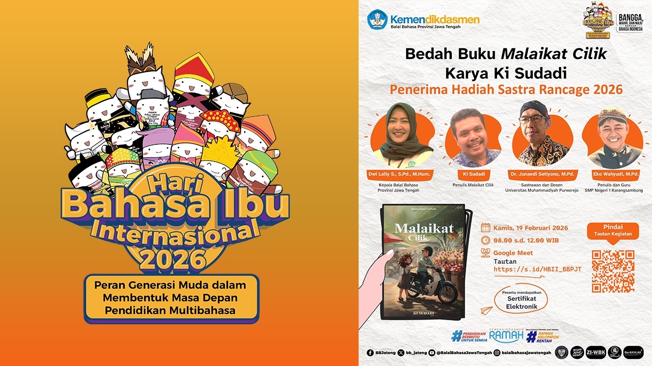 Bedah Buku Malaikat Cilik Karya Ki Sudadi Penerima Hadiah Sastra Rancage 2026