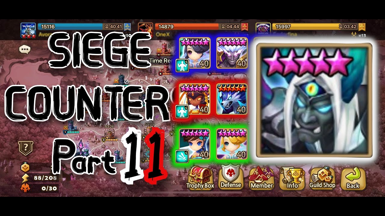 Siege Defense Counters Part 11 - Summoners War