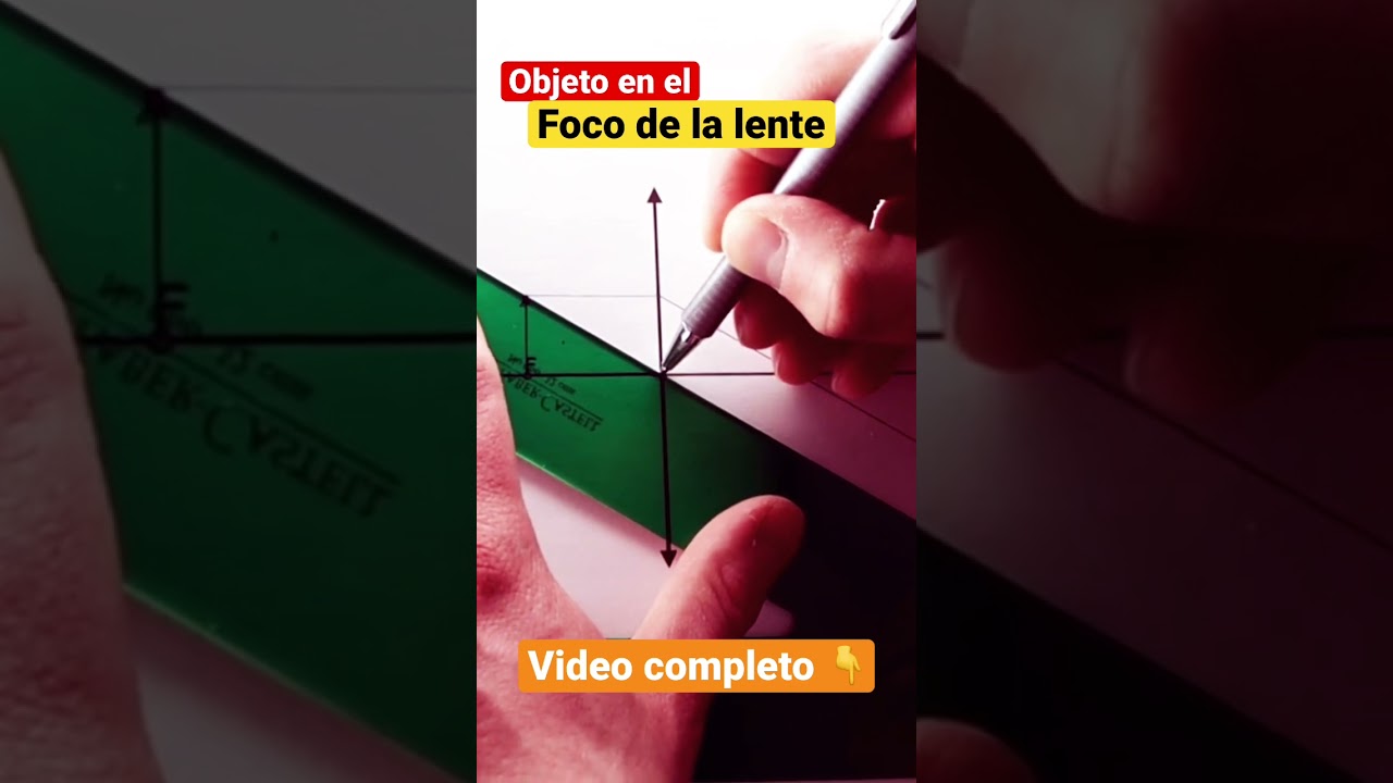 Lente CONVERGENTE Objeto en el FOCO #f&iacute;sica #&oacute;ptica ptica