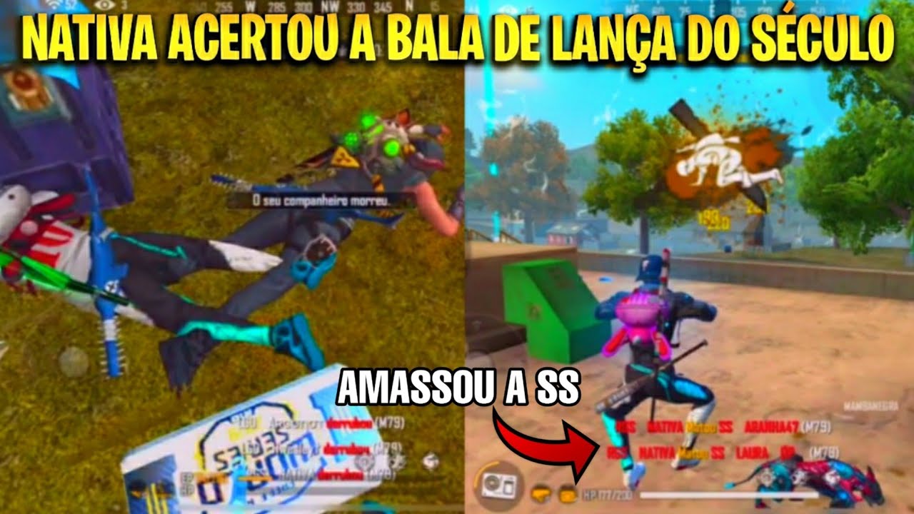NATIVIDADE SE VlNGA DA SS COM A MELHOR JOGADA DE TODOS OS TEMPOS USANDO O LANÇA GRANADAS, CLIPS FF