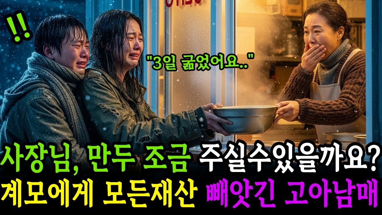 사장님, 만두 조금 주실수 있을까요? 계목에게 모든 재산 빼앗긴 고아남매/시니어사연/인생사연/인생이야기/노후사연/감동사연/사연라디오/오디오북