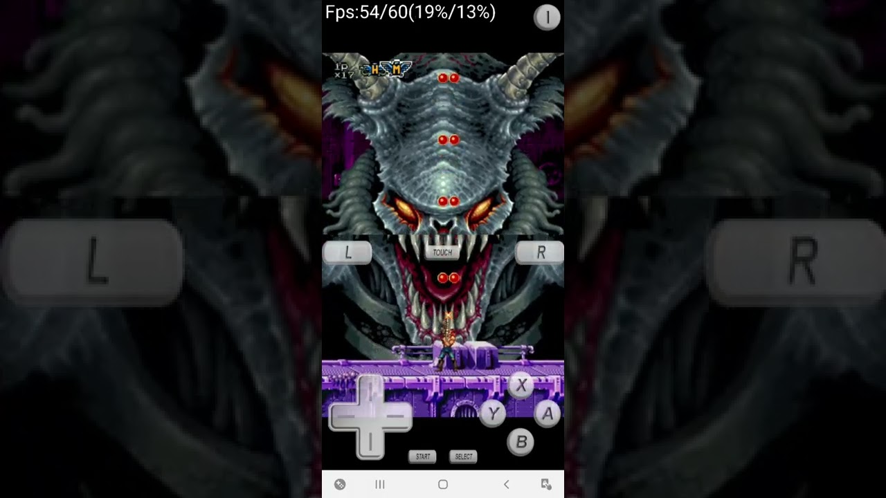 Contra 4 all Bosses/Mini Bosses (Hard) - No death. ( Using NDS emulator on mobile phone )