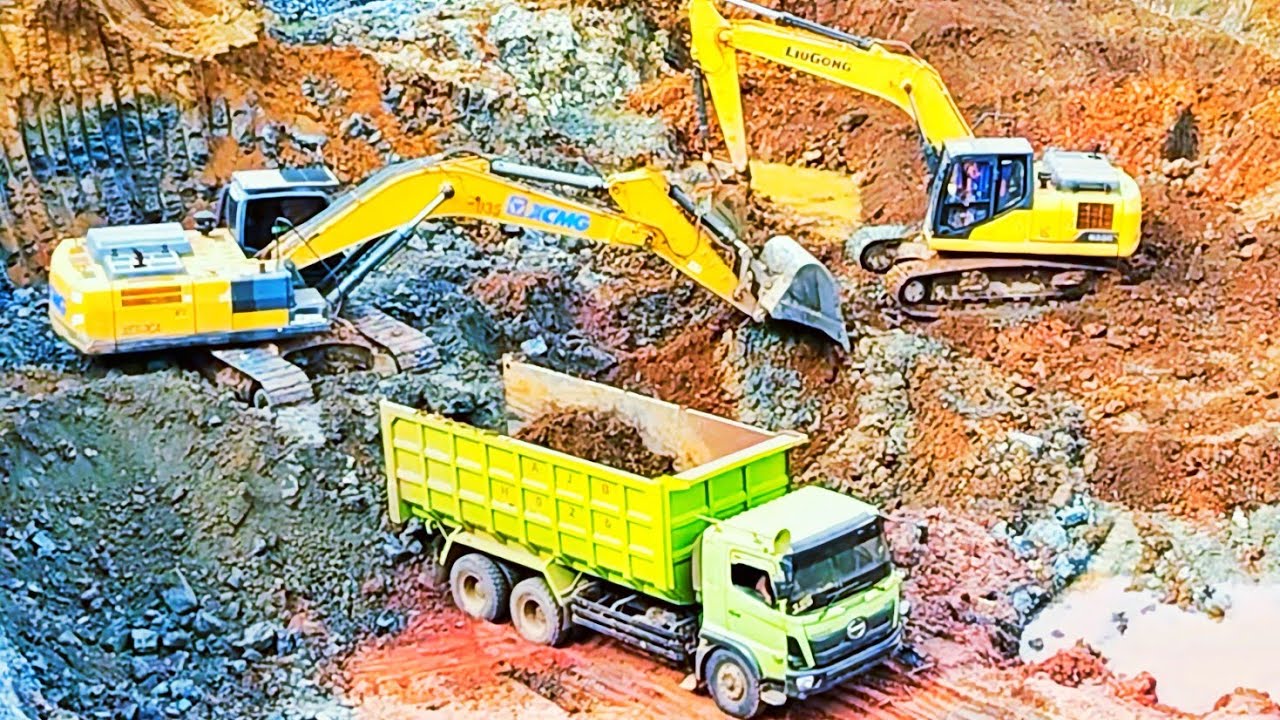 Beko excavator xcmg Komatsu kobelco Sunward Hyundai muat mobil dump truck hino fuso