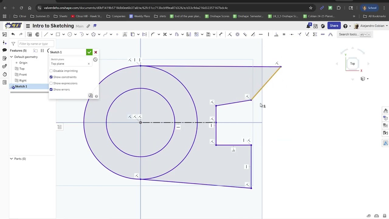 Основы эскизирования в Onshape (подробно) (фундаментальные принципы)