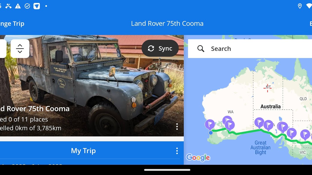 Series 1 Land Rover trip from Perth WA to Cooma NSW'S to join in the Land Rover 75th celebration's.