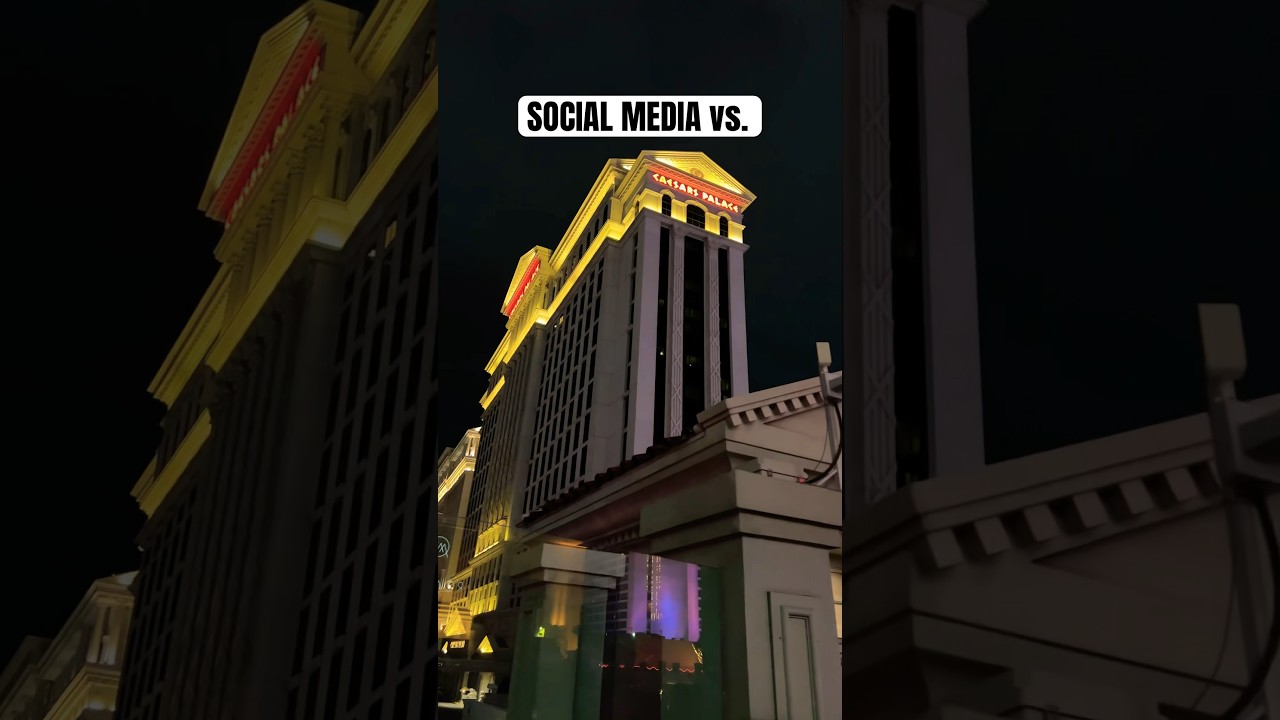SOCIAL MEDIA vs. REALITY (Las Vegas Strip edition) 🤣😂😂 #lasvegas #funny #video #viral #shorts